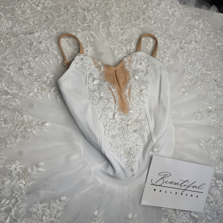 Costum de scenă - tutu de balet pentru copii - alb - Raymonda [4]