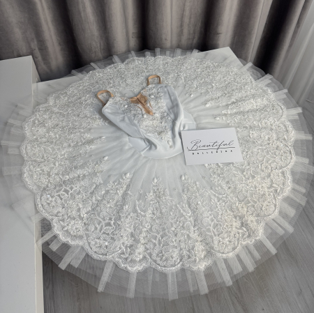 Costum de scenă - tutu de balet pentru copii - alb - Raymonda [1]
