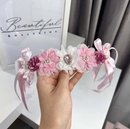 Flowers headpiece - pink & white [0]