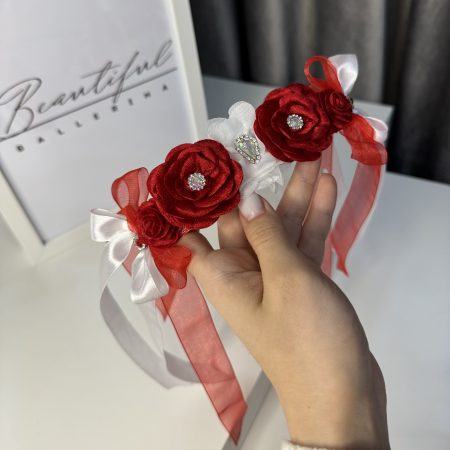 Flowers Pro Headpiece - red & white [2]