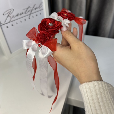 Flowers Pro Headpiece - red & white [3]