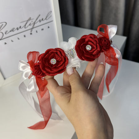 Flori / Flowers - Flowers Pro Headpiece - red & white