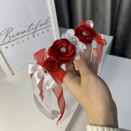 Flowers Pro Headpiece - red & white [1]