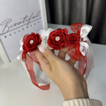 Flowers Pro Headpiece - red & white [4]