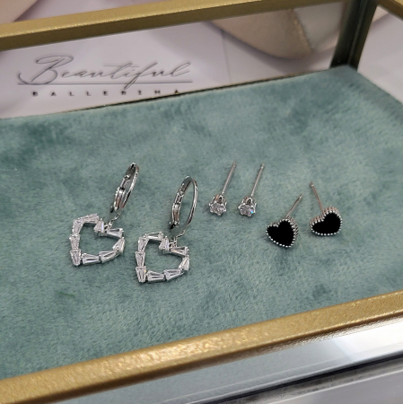 Set cercei -True Love - 3 perechi, silver [1]