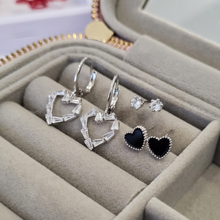 Set cercei -True Love - 3 perechi, silver [6]