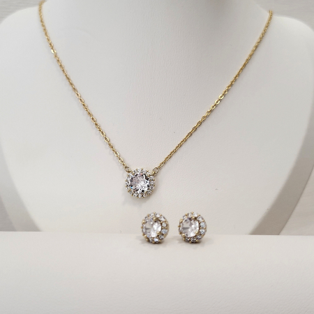 Set Diamond - gold - lantisor + cercei [12]