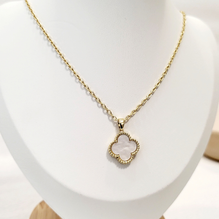 Set tip Van Cleef - white & gold - cercei, bratara, lant [5]