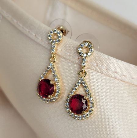 BIJUTERII - Special - Variation Earrings - Red/Gold