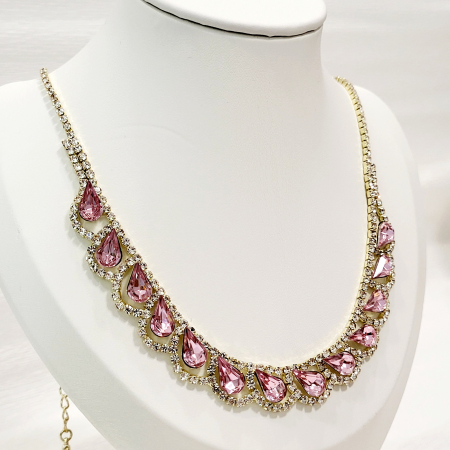 Stage Set - Pink & Gold - colier si cercei pentru scena [1]