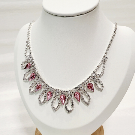 Stage Set - Pink & Silver - colier si cercei pentru scena [2]