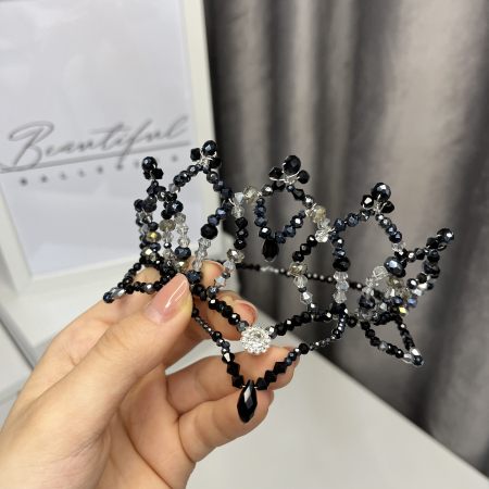BB PRO TIARAS - Tiara - black & silver - Odile