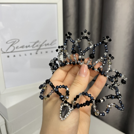 BB PRO TIARAS - Tiara black & silver - Odile