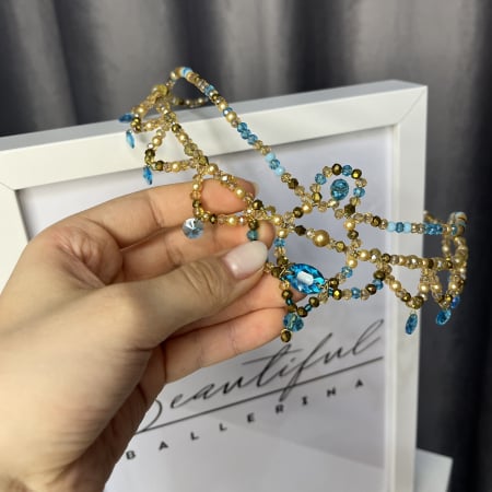 BB PRO TIARAS - Tiara gold and turquoise - Le Corsaire