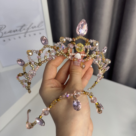 Tiara - gold & pink - Talisman [1]