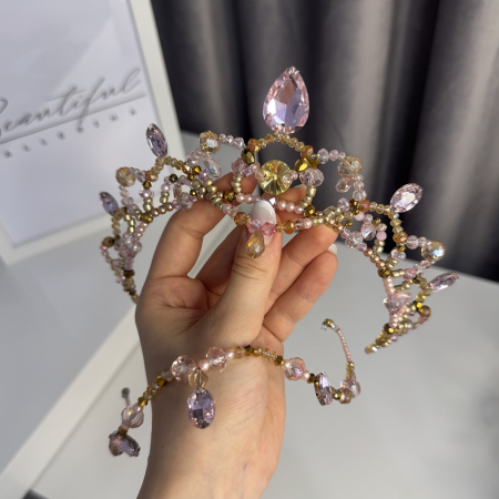 Tiara - gold & pink - Talisman [6]