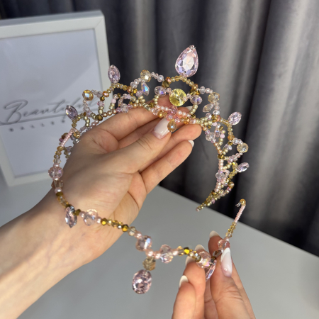 Tiara - gold & pink - Talisman [7]