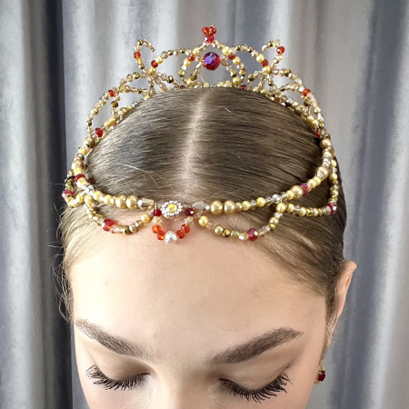 Tiara - gold & red - Diana [3]