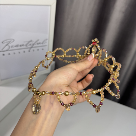 Tiara - gold & red - Esmeralda [4]