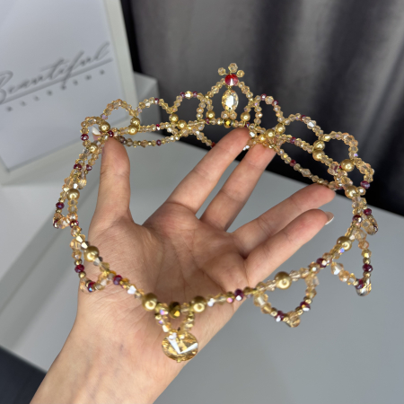 Tiara - gold & red - Esmeralda [1]