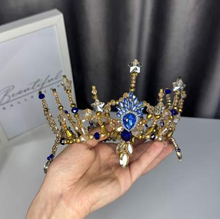 Tiara gold & royal blue - Queen [0]