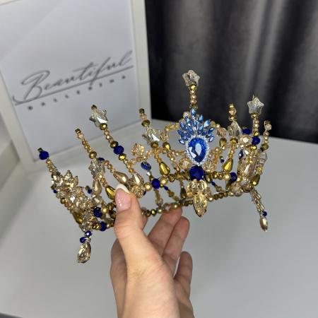 Tiara gold & royal blue - Queen [1]