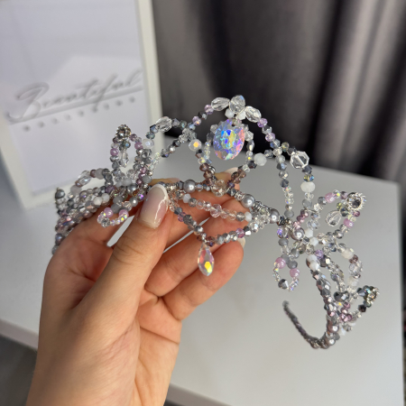 Tiara silver, lilac , white - Lilac Fairy [4]