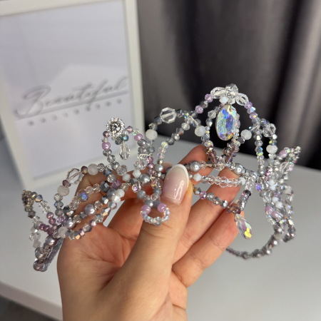 Tiara silver, lilac , white - Lilac Fairy [1]