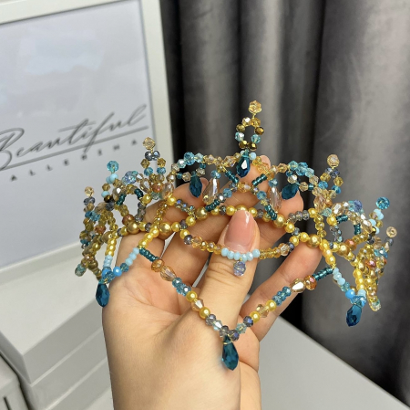 BB PRO TIARAS - Tiara gold & turquoise - Odalisque
