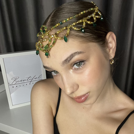 Tiara green & gold - Esmeralda [8]