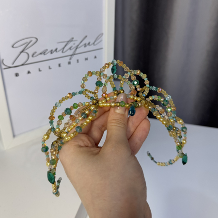 BB PRO TIARAS - Tiara - green & gold - Esmeralda