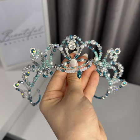BB PRO TIARAS - Tiara Model - Etoile - silver & turquoise - Talisman