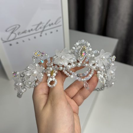 Tiara Model - Etoile - white with flowers [3]