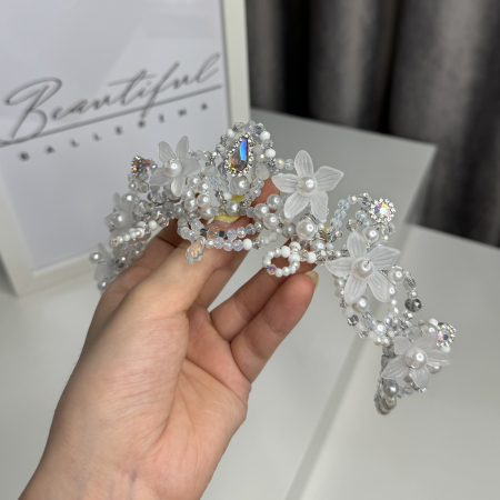 Tiara Model - Etoile - white with flowers [4]