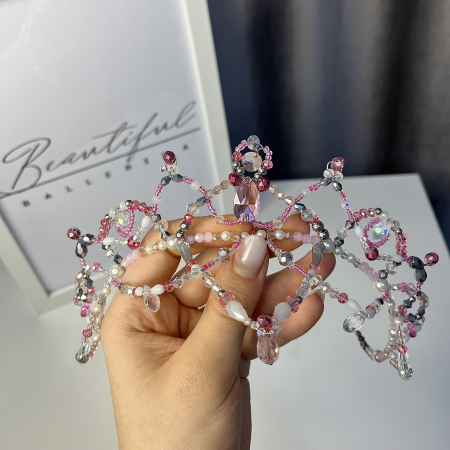 BB PRO TIARAS - Tiara Pink & Silver - Aurora - Sleeping Beauty