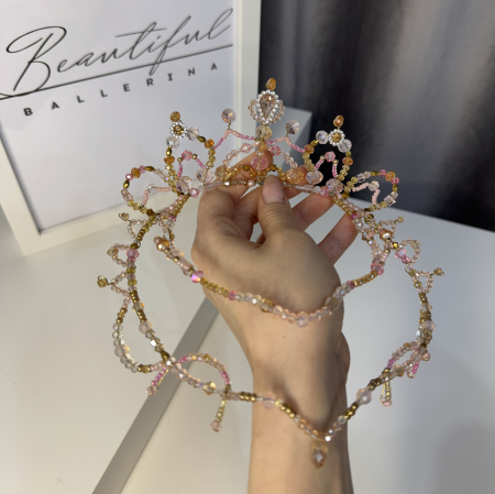 Tiara - pink , white , gold - Le Corsaire [6]