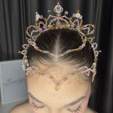 Tiara - pink , white , gold - Le Corsaire [3]