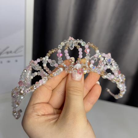 Tiara - pink , white & gold - Princess [6]