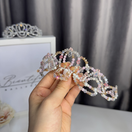 Tiara - pink , white & gold - Princess [8]