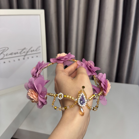 Tiara purple, pink, gold - Cupid [1]