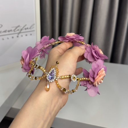 BB PRO TIARAS - Tiara purple, pink, gold - Cupid
