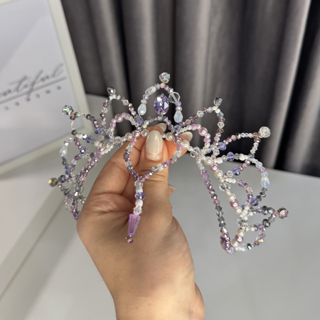 Tiara - purple & white - Medora [2]