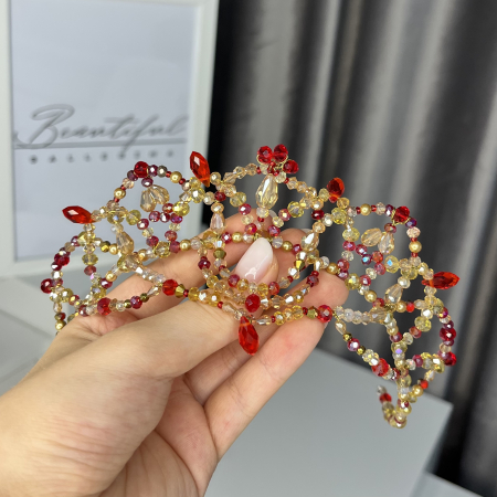 Tiara - red & gold - Pas d Esclave [1]