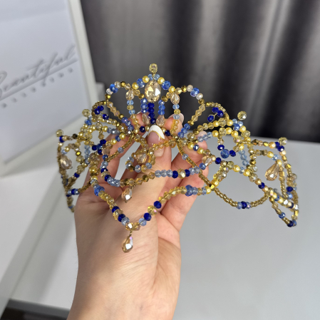 Tiara - royal blue & gold - Gamzatti [4]