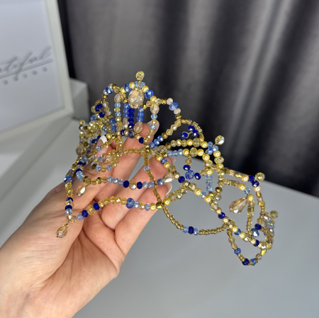 Tiara - royal blue & gold - Gamzatti [3]