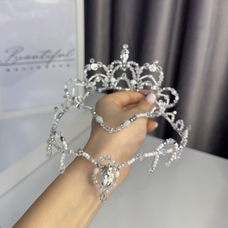 BB PRO TIARAS - Tiara - white - Bayadere - Shades