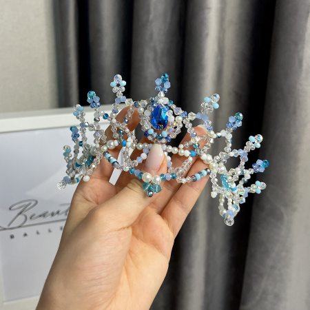 BB PRO TIARAS - Tiara white & blue - Blue Bird