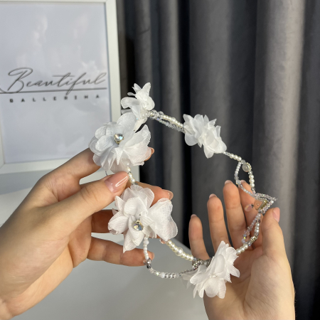 Tiara white flowers - Cupid [4]