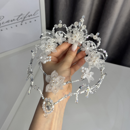 Tiara - white flowers - Cupid [4]