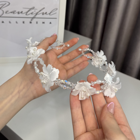 Tiara - white flowers - Giselle [8]